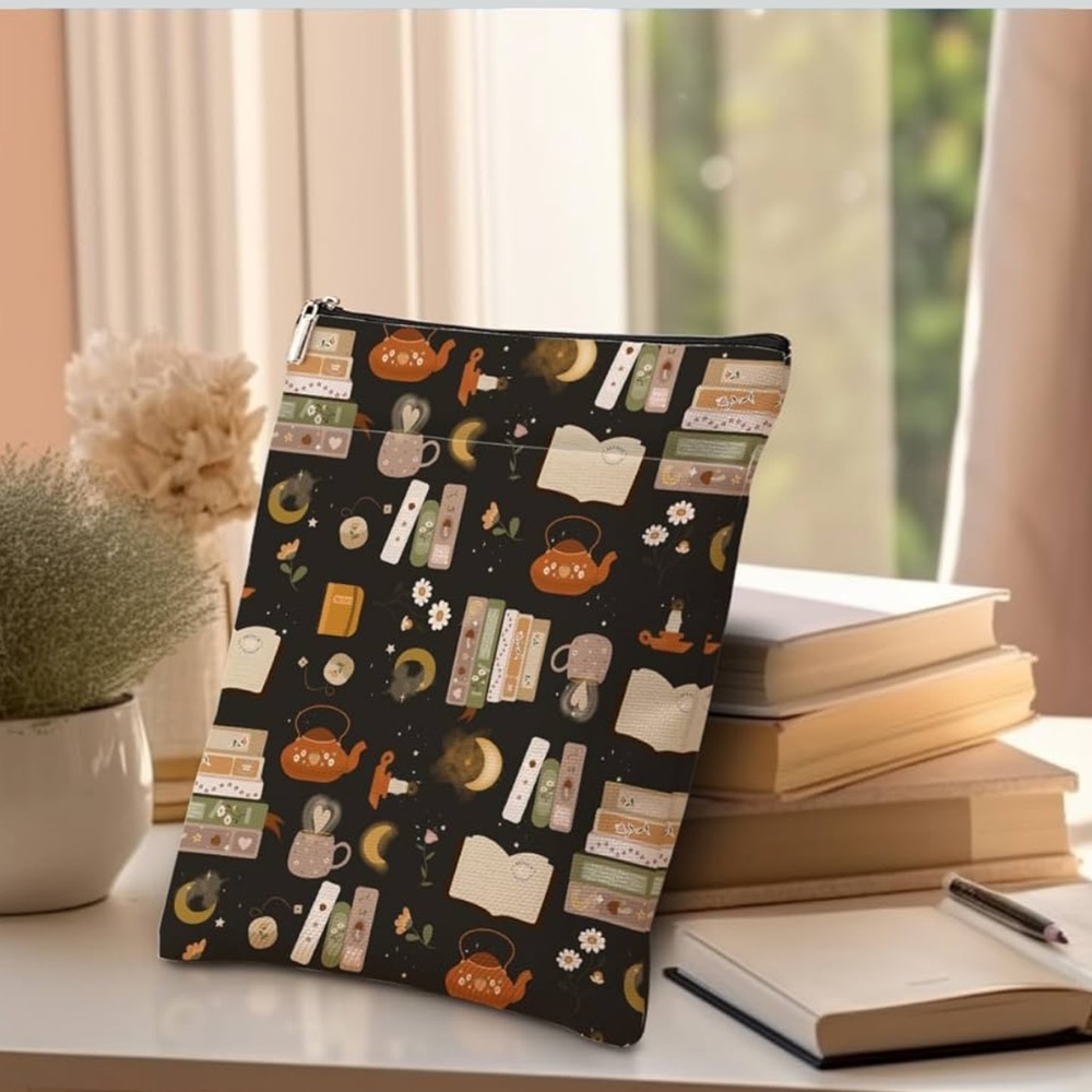 Bookish Patterned Pouch for book or e-reader
